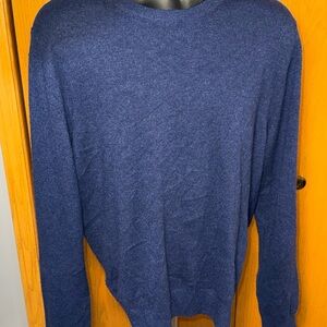THE MEN'S STORE Bloomingdale’s 100% Cashmere Crewneck Sweater Blue Size XL